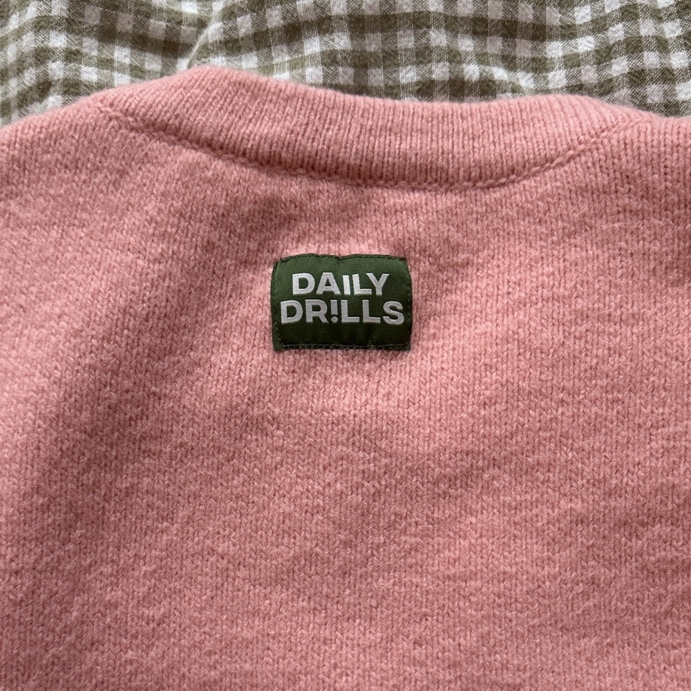 Daily Drills Pink Cardigan Sweater - Picture 4 of 5